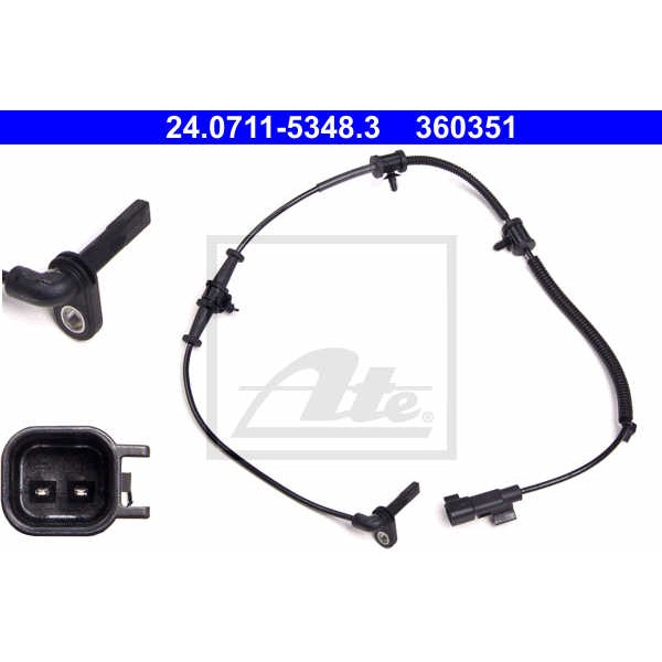 Слика на Сензор ABS ATE 24.0711-5348.3 за Opel Astra J Sports Tourer 1.4 - 101 коњи бензин