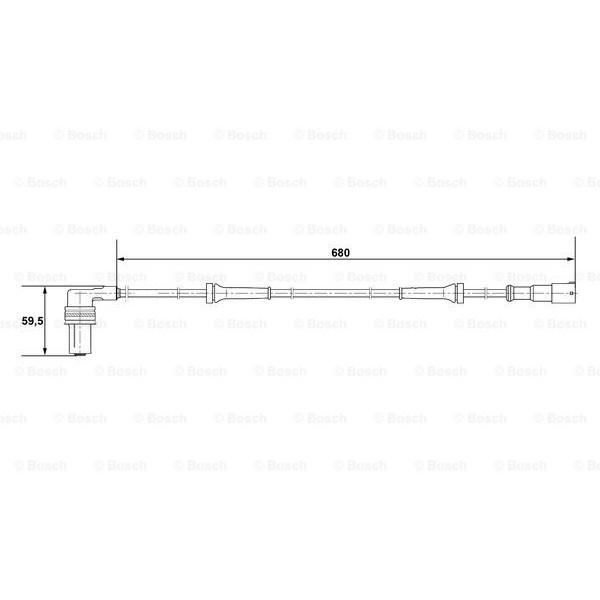 Слика на Сензор ABS BOSCH 0 265 001 220 за Opel Omega A 1.8 N - 86 коњи бензин