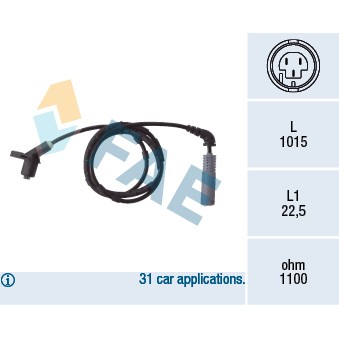 Слика на Сензор ABS FAE 78019 за BMW 3 Coupe E46 318 Ci - 118 коњи бензин