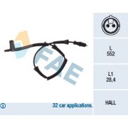 Слика 1 на Сензор ABS FAE 78027