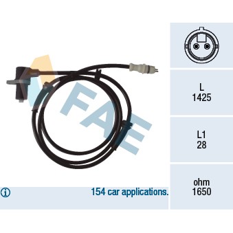 Слика на Сензор ABS FAE 78067 за Citroen Jumper Platform 230 2.5 TDi 4X4 - 107 коњи дизел