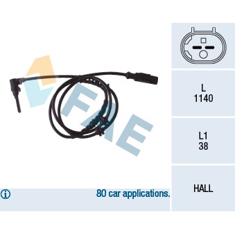 Слика на Сензор ABS FAE 78084 за Citroen Jumper Platform 2.2 HDi 100 - 101 коњи дизел