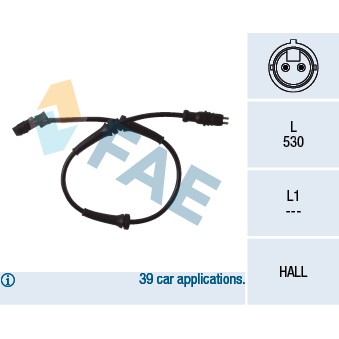 Слика на Сензор ABS FAE 78099 за Renault Megane 2 Grandtour 1.5 dCi - 82 коњи дизел