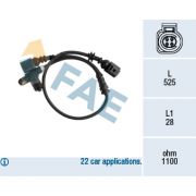 Слика 1 на Сензор ABS FAE 78176