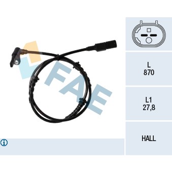 Слика на Сензор ABS FAE 78249 за Fiat Bravo 198 1.4 - 90 коњи бензин