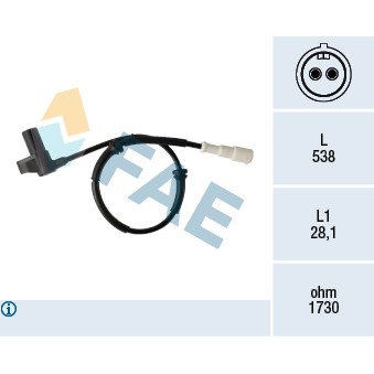 Слика на Сензор ABS FAE 78415 за Renault Kangoo Express (FC0-1) 1.9 D (FC0J) - 65 коњи дизел