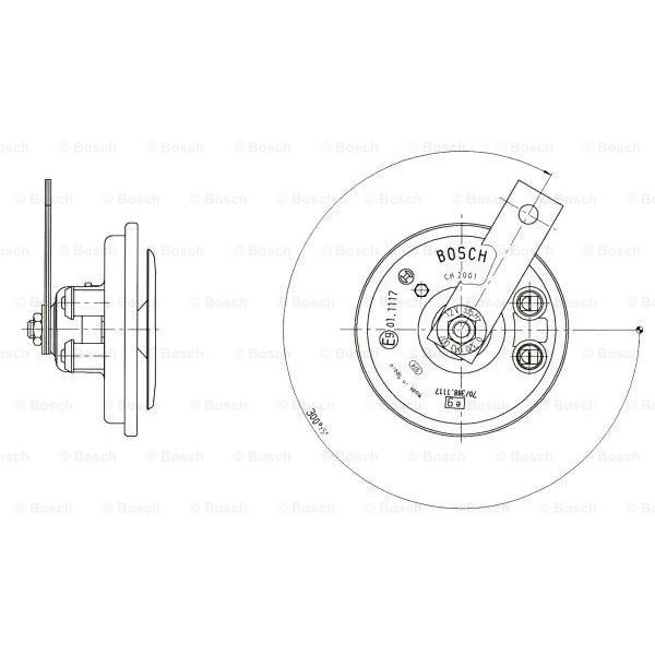 Слика на сирена BOSCH 0 320 043 007 за мотор Ducati 750 F 1 - 63 коњи бензин