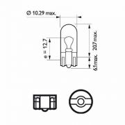 Слика 3 на сијалица за светло во кабина PHILIPS LongLife EcoVision 12961LLECOB2