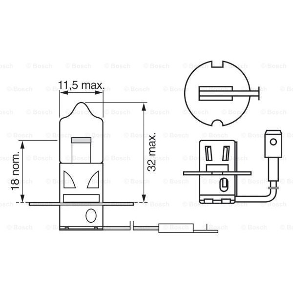 Слика на сијалица за фарови и халогенки BOSCH 1 987 302 032 за CHEVROLET COMBO 1.7 D - 60 коњи дизел