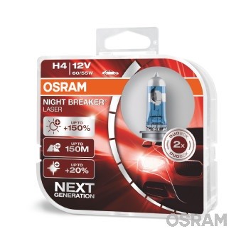 Слика на сијалица за фарови и халогенки OSRAM NIGHT BREAKER® LASER next generation 64193NL-HCB за Alfa Romeo 75 (162b) 1.8 (162.B1L, 162.B1F) - 120 коњи бензин