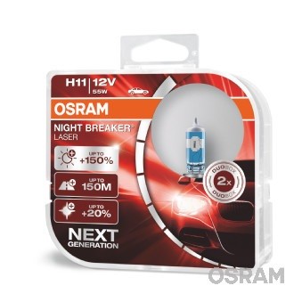 Слика на сијалица за фарови и халогенки OSRAM NIGHT BREAKER® LASER next generation 64211NL-HCB за Audi A1 (8X1) 2.0 TDI - 136 коњи дизел