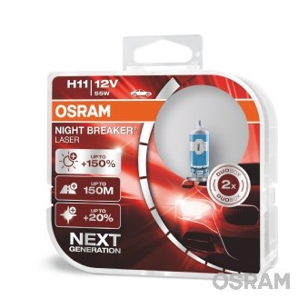 Слика на сијалица за фарови и халогенки OSRAM NIGHT BREAKER® LASER next generation 64211NL-HCB за BMW 3 Sedan E90 330 xd - 231 коњи дизел