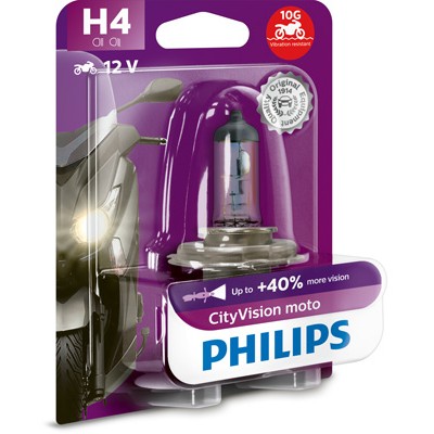 Слика на сијалица за фарови и халогенки PHILIPS CityVision Moto 12342CTVBW за мотор Harley-Davidson Road King 1450 Road King (FLHRI) - 34 коњи бензин