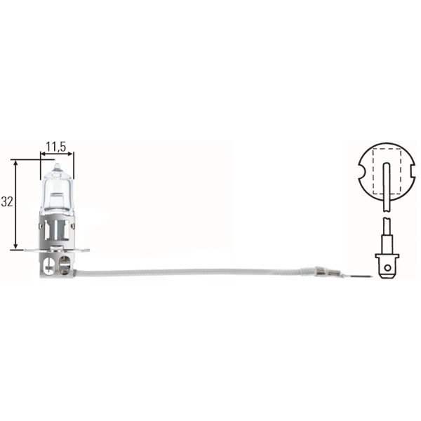 Слика на Сијалица со загревачка жица, главни фарови; сијалица со загревачка жица, главни фарови HELLA 8GH 002 090-151