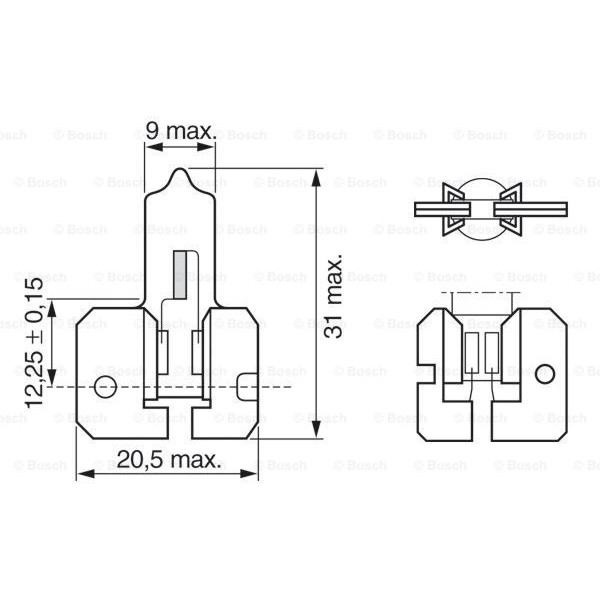 Слика на Сијалица со загревачка жица, фар за магла BOSCH 1 987 302 022