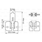 Слика 1 $на Сијалица со загревачка жица, фар за магла BOSCH 1 987 302 022