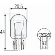 Слика 1 на сијалици за позиција и рег.табли HELLA 8GD 008 893-002