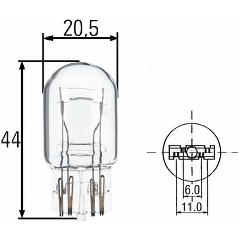 Слика на сијалици за позиција и рег.табли HELLA 8GD 008 893-002 за Honda Accord 8 (CL,CM) 3.0 - 224 коњи бензин