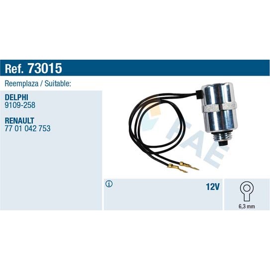Слика на соленоид FAE 73015 за Citroen Xantia X1 1.9 Turbo D - 90 коњи дизел