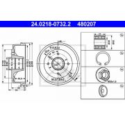 Слика 1 на Сопирачки барабан ATE 24.0218-0732.2