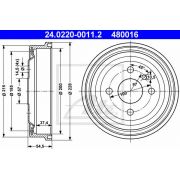 Слика 1 на Сопирачки барабан ATE 24.0220-0011.2