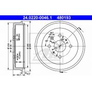 Слика 1 на Сопирачки барабан ATE 24.0220-0046.1