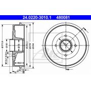 Слика 1 на Сопирачки барабан ATE 24.0220-3010.1