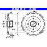 Слика 1 на Сопирачки барабан ATE 24.0220-3013.1