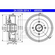 Слика 1 на Сопирачки барабан ATE 24.0220-3014.1