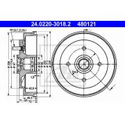 Слика 1 $на Сопирачки барабан ATE 24.0220-3018.2