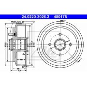 Слика 1 на Сопирачки барабан ATE 24.0220-3026.2