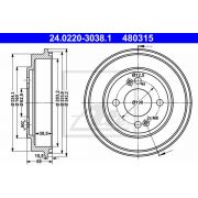 Слика 1 на Сопирачки барабан ATE 24.0220-3038.1