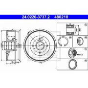 Слика 1 $на Сопирачки барабан ATE 24.0220-3737.2