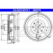 Слика 1 на Сопирачки барабан ATE 24.0222-8018.1