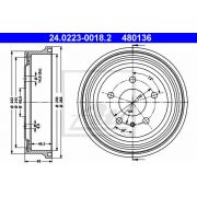 Слика 1 на Сопирачки барабан ATE 24.0223-0018.2