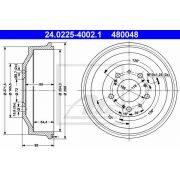 Слика 1 на Сопирачки барабан ATE 24.0225-4002.1