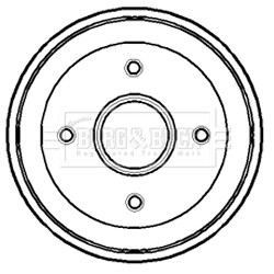 Слика на Сопирачки барабан BORG & BECK BBR7080