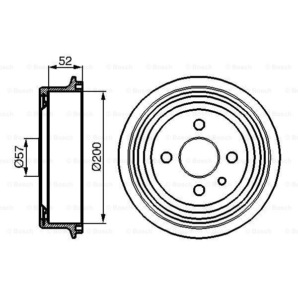 Слика на Сопирачки барабан BOSCH 0 986 477 018 за Opel Ascona C 1.8 - 84 коњи бензин