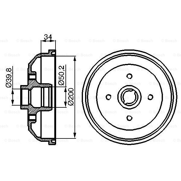 Слика на Сопирачки барабан BOSCH 0 986 477 040 за Opel Corsa A TR 1.2 N - 45 коњи бензин