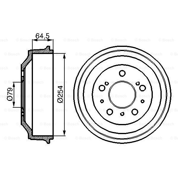 Слика на Сопирачки барабан BOSCH 0 986 477 098 за Citroen Jumper BUS 230P 2.0  4x4 - 109 коњи бензин