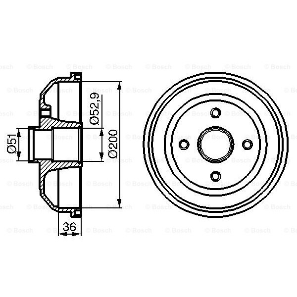 Слика на Сопирачки барабан BOSCH 0 986 477 134 за Opel Vita C 1.4 Twinport - 90 коњи бензин