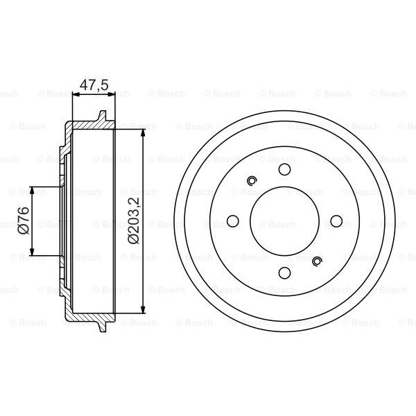 Слика на Сопирачки барабан BOSCH 0 986 477 180