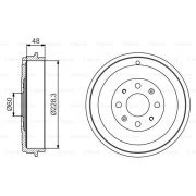 Слика 1 на Сопирачки барабан BOSCH 0 986 477 208