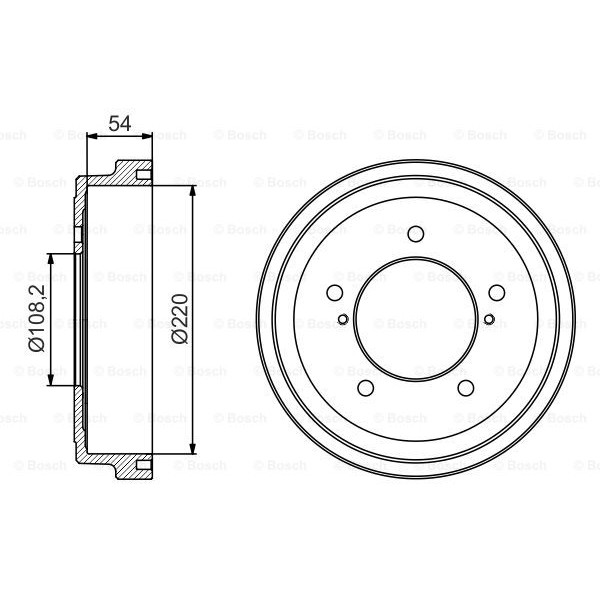 Слика на Сопирачки барабан BOSCH 0 986 477 213 за Suzuki Grand Vitara (FT,GT) 2.7 - 173 коњи бензин