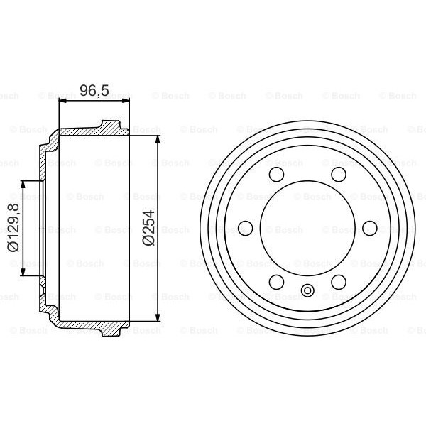 Слика на Сопирачки барабан BOSCH 0 986 477 218 за камион Iveco Daily 1 Platform 30-10 - 103 коњи дизел