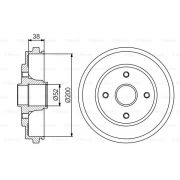 Слика 1 на Сопирачки барабан BOSCH 0 986 477 229