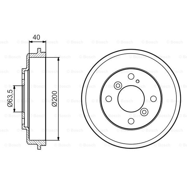 Слика на Сопирачки барабан BOSCH 0 986 477 240 за Ford Fiesta 6 1.4 TDCi - 68 коњи дизел