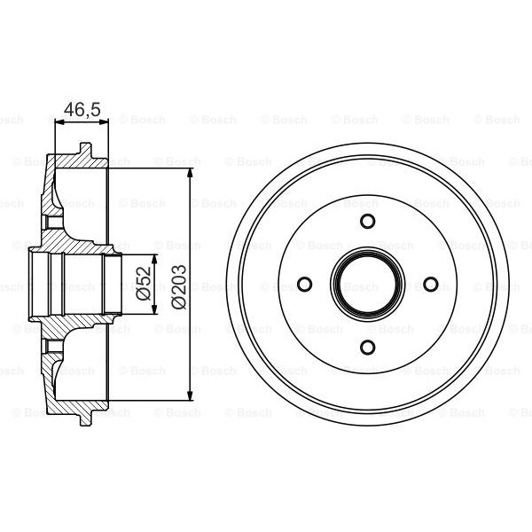 Слика на Сопирачки барабан BOSCH 0 986 477 253 за Citroen Xsara N1 1.8 D - 58 коњи дизел