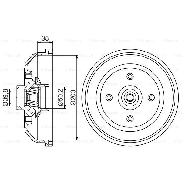 Слика на Сопирачки барабан BOSCH 0 986 477 260 за Opel Corsa B 1.6 i 16V - 100 коњи бензин