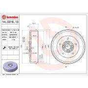 Слика 1 на Сопирачки барабан BREMBO 14.C016.10